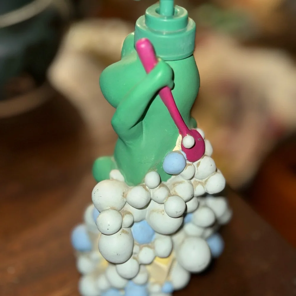 Cute Green Frog Bathroom Soap Dispenser